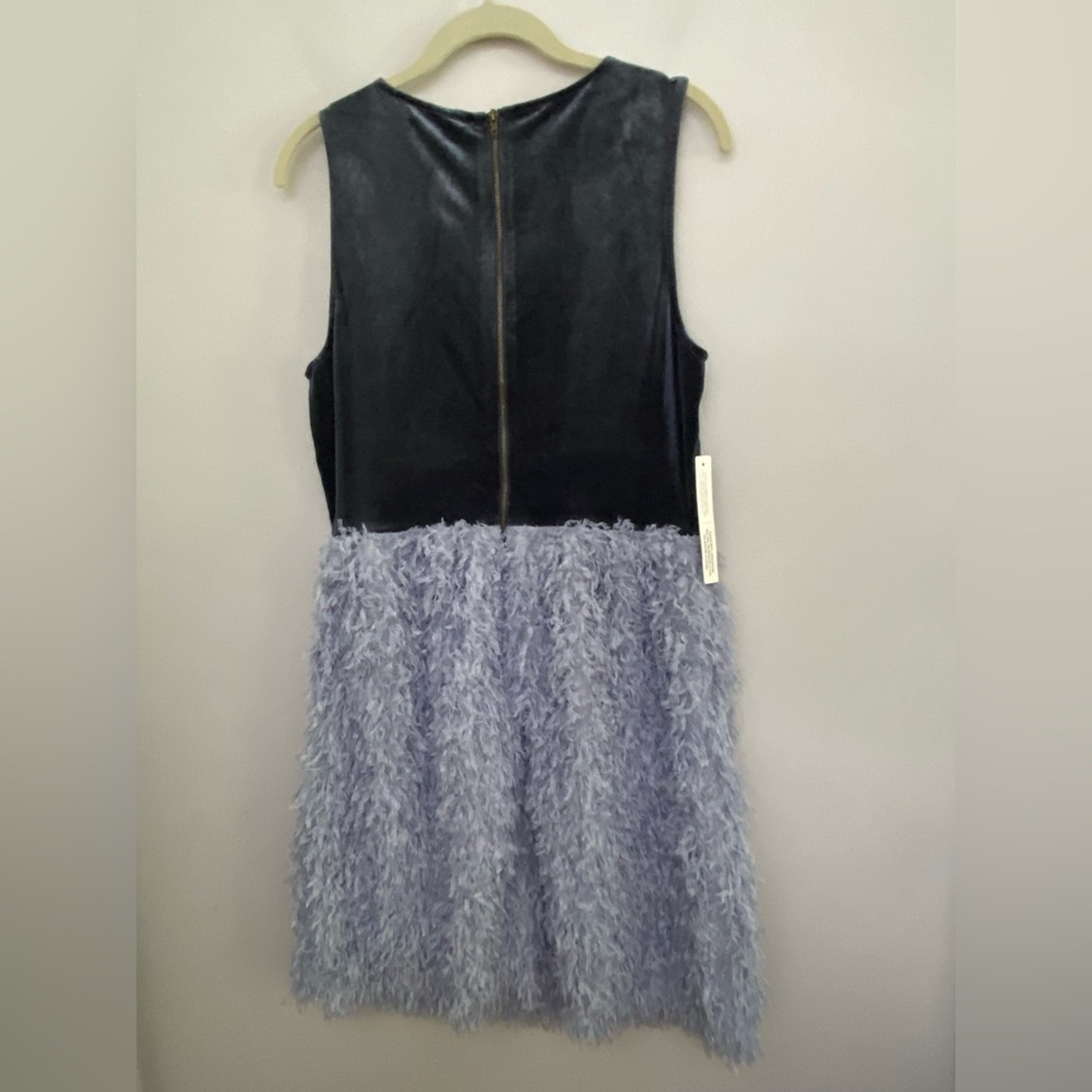 Anthropologie Gray Velvet and Textured Mini Dress - Picture 3 of 8